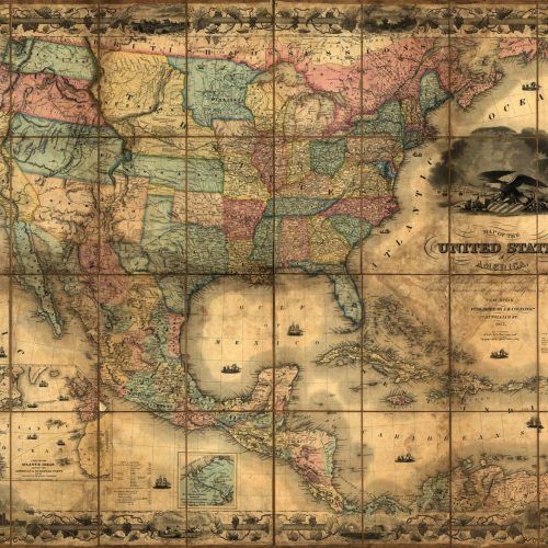 Antique Map Wall Art (Photo 15 of 20)
