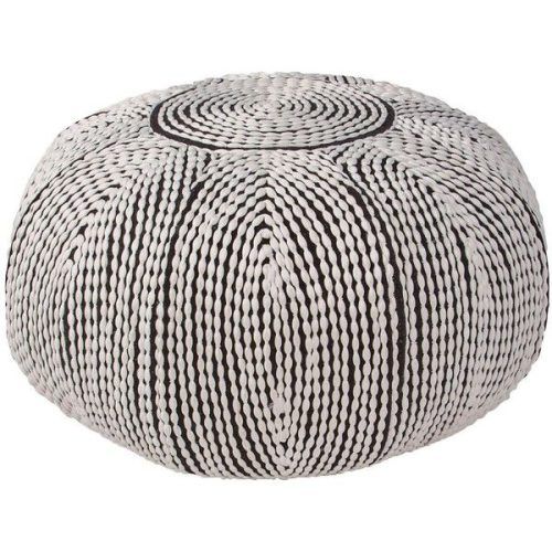White Solid Cylinder Pouf Ottomans (Photo 13 of 18)