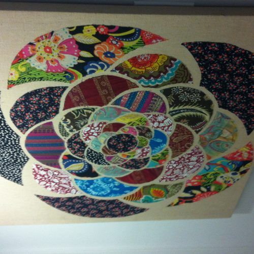 Fabric Circle Wall Art (Photo 13 of 15)