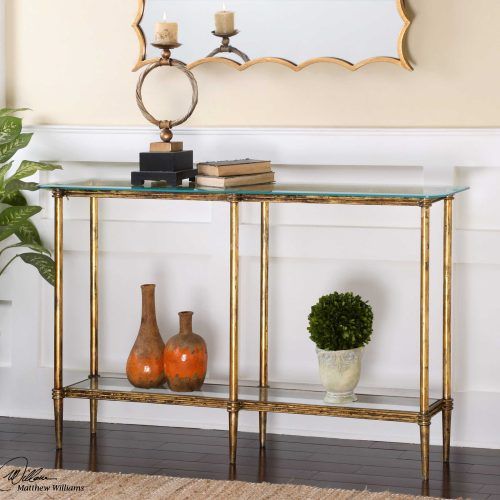 Silver Leaf Rectangle Console Tables (Photo 17 of 20)