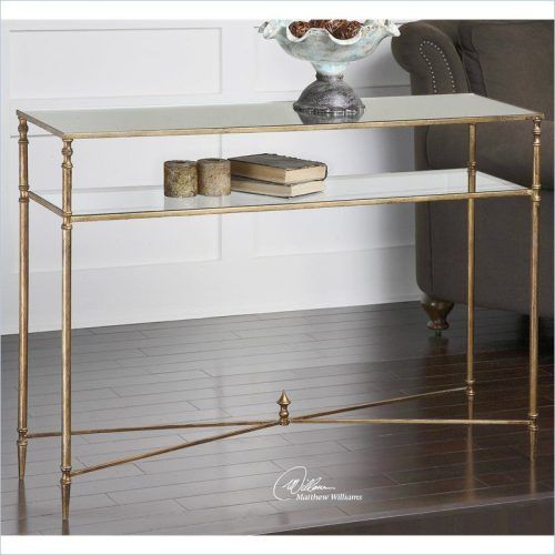 Gold And Mirror Modern Cube Console Tables (Photo 1 of 20)