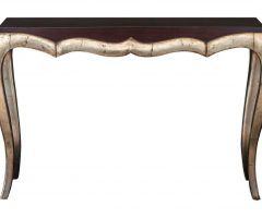 2024 Latest Silver Leaf Rectangle Console Tables