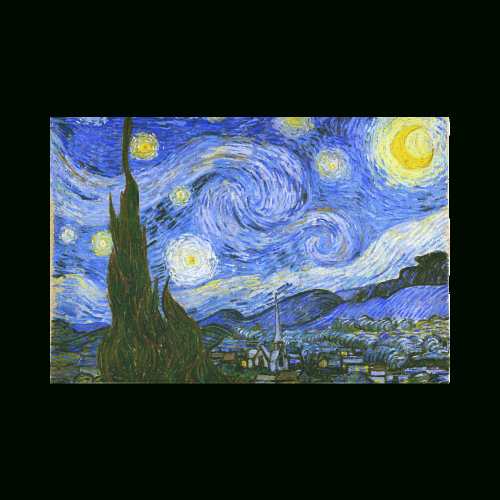Blended Fabric Van Gogh Starry Night Over The Rhone Wall Hangings (Photo 7 of 20)
