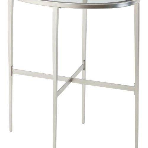 Tempered Glass Oval Side Tables (Photo 6 of 20)