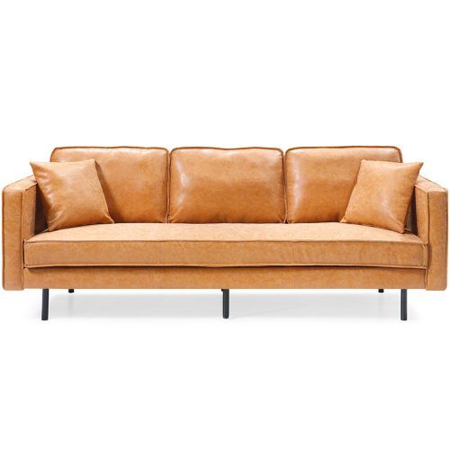 Traditional 3-Seater Faux Leather Sofas (Photo 9 of 20)
