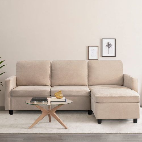 Small L Shaped Sectional Sofas In Beige (Photo 2 of 21)