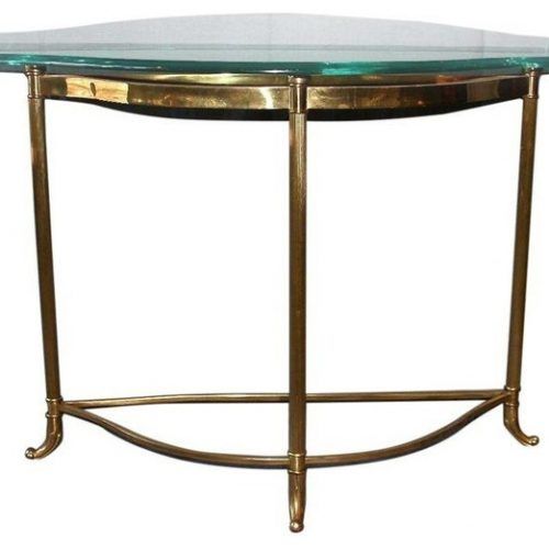 Hammered Antique Brass Modern Console Tables (Photo 15 of 16)
