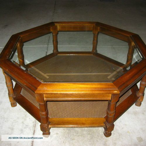 Octagon Glass Top Coffee Tables (Photo 5 of 20)