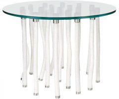 2024 Popular Oval Corn Straw Rope Console Tables