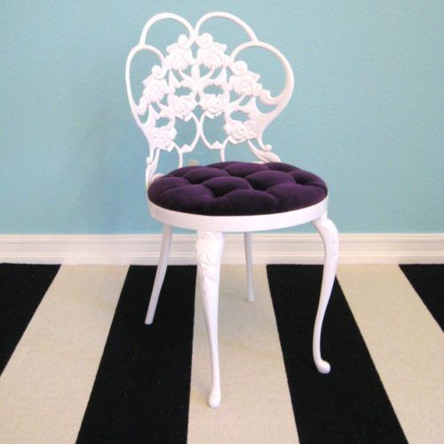 White And Clear Acrylic Tufted Vanity Stools (Photo 15 of 20)