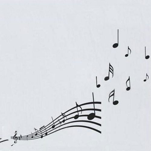 Abstract Musical Notes Piano Jazz Wall Artwork (Photo 16 of 20)