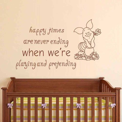 Winnie The Pooh Nursery Quotes Wall Art (Photo 13 of 20)