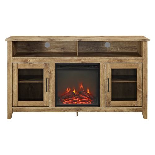 Wood Highboy Fireplace Tv Stands (Photo 7 of 20)