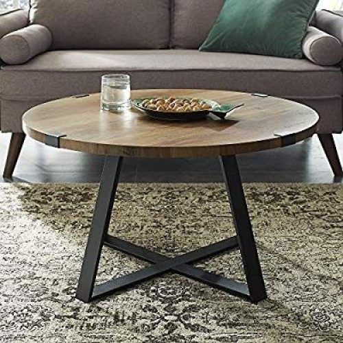 Rustic Oak And Black Coffee Tables (Photo 8 of 20)