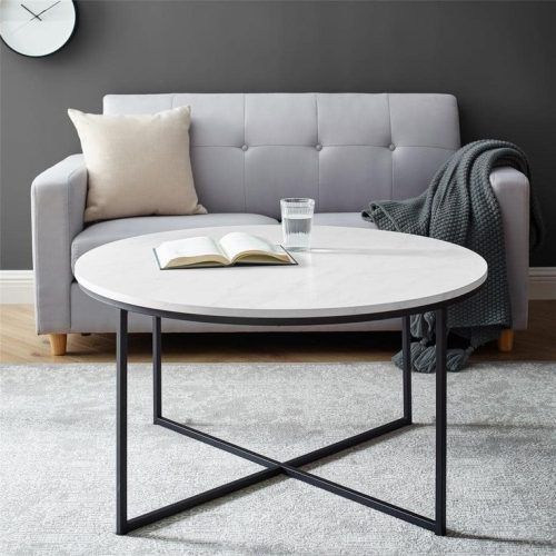 White Faux Marble Coffee Tables (Photo 17 of 20)