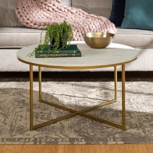 Faux Marble Gold Coffee Tables (Photo 14 of 20)