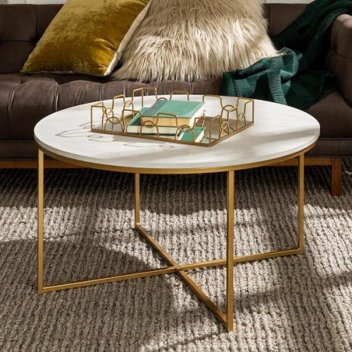 Faux Marble Gold Coffee Tables (Photo 2 of 20)