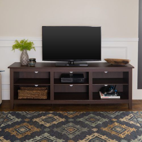 110" Tvs Wood Tv Cabinet With Drawers (Photo 4 of 20)