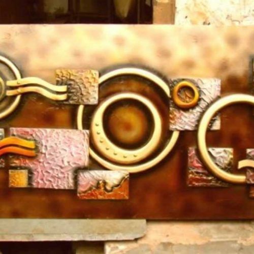 India Abstract Metal Wall Art (Photo 14 of 20)