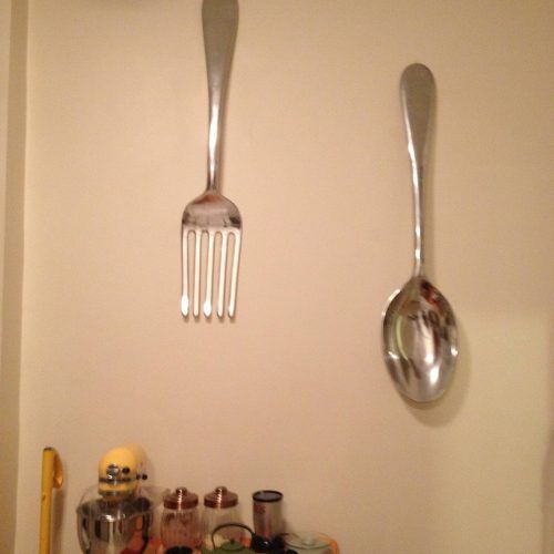 Big Spoon And Fork Wall Decor (Photo 9 of 30)
