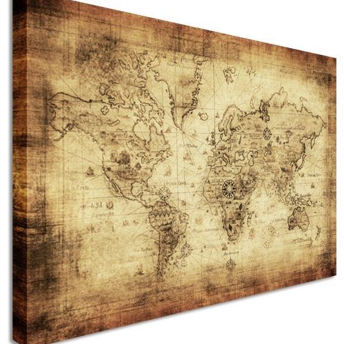 Maps Canvas Wall Art (Photo 8 of 15)