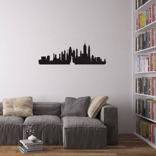 New York Skyline Canvas Black And White Wall Art (Photo 13 of 20)