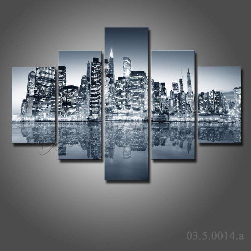 Black And White New York Canvas Wall Art (Photo 5 of 20)