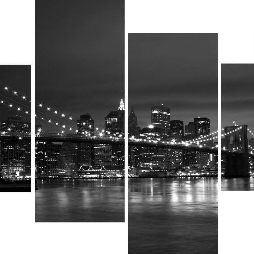 Black And White New York Canvas Wall Art (Photo 1 of 20)