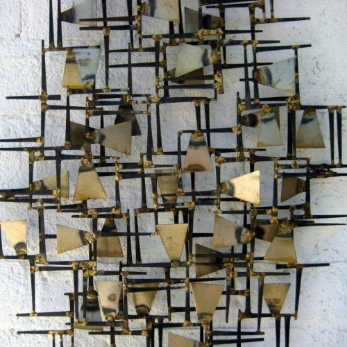 Abstract Geometric Metal Wall Art (Photo 1 of 20)