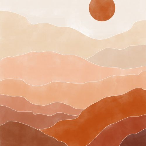 Abstract Terracotta Landscape Wall Art (Photo 1 of 20)