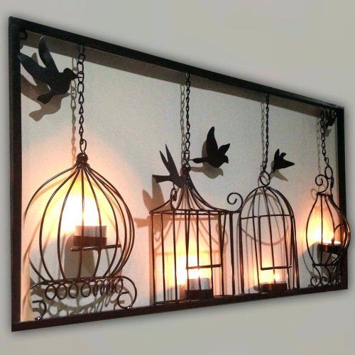 Metal Wall Art With Candle Holders (Photo 1 of 20)
