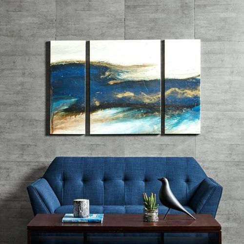 Blue Canvas Abstract Wall Art (Photo 4 of 20)