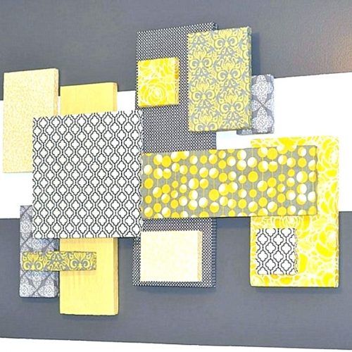 Fabric Covered Squares Wall Art (Photo 2 of 15)