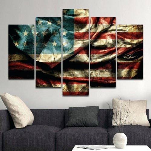 American Flag Fabric Wall Art (Photo 14 of 15)