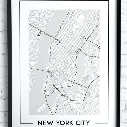 New York Map Wall Art (Photo 3 of 20)