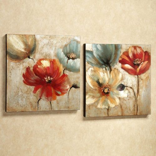 Red Flowers Canvas Wall Art (Photo 14 of 15)
