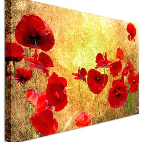 Poppies Canvas Wall Art (Photo 6 of 15)