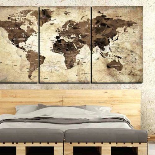 World Map Wall Artwork (Photo 12 of 20)