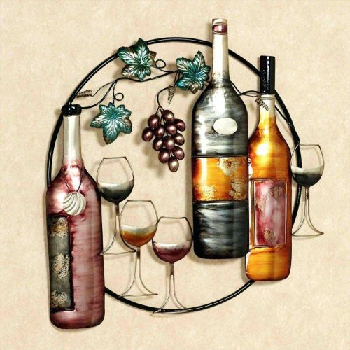 Wine Bottle Metal Wall Art (Photo 13 of 20)