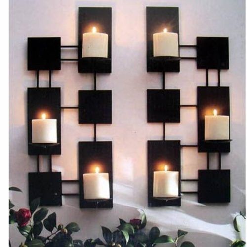Metal Wall Art With Candle Holders (Photo 7 of 20)