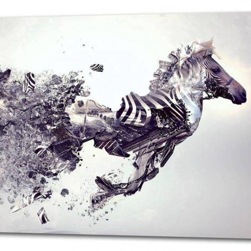 Zebra Wall Art Canvas (Photo 6 of 25)