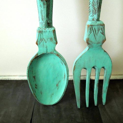 Big Spoon And Fork Wall Decor (Photo 7 of 30)