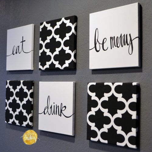 Black And White Fabric Wall Art (Photo 9 of 15)