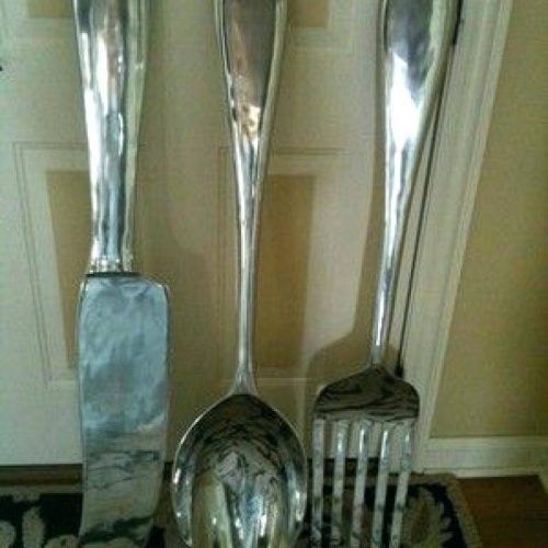 Giant Fork And Spoon Wall Art (Photo 12 of 25)