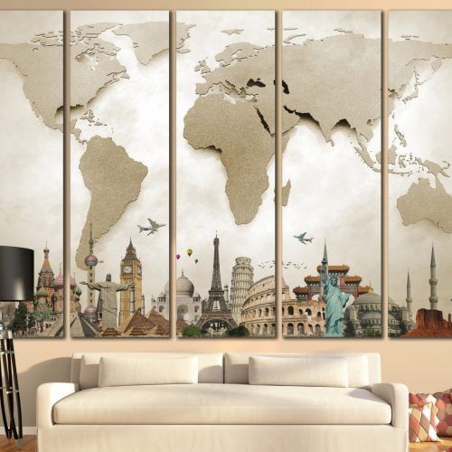 World Map For Wall Art (Photo 14 of 20)