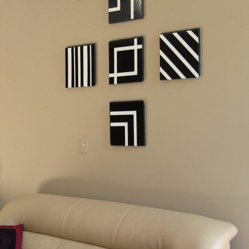 Abstract Wall Art With Clock (Photo 11 of 20)