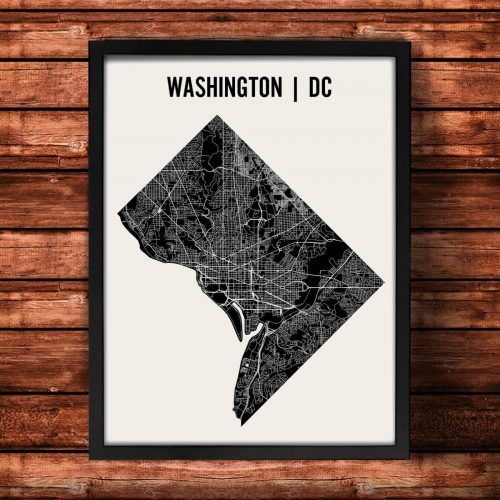 Washington Dc Map Wall Art (Photo 4 of 20)