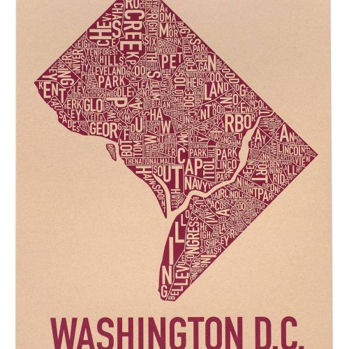 Washington Dc Map Wall Art (Photo 17 of 20)