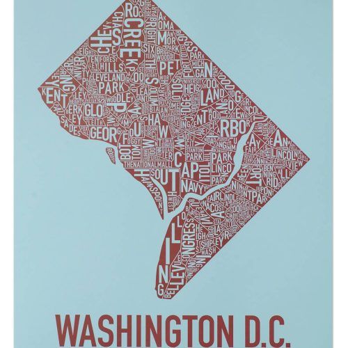 Washington Dc Map Wall Art (Photo 8 of 20)