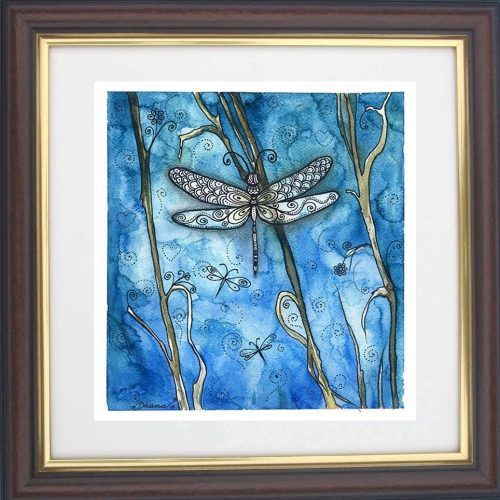 Dragonfly Painting Wall Art (Photo 9 of 20)